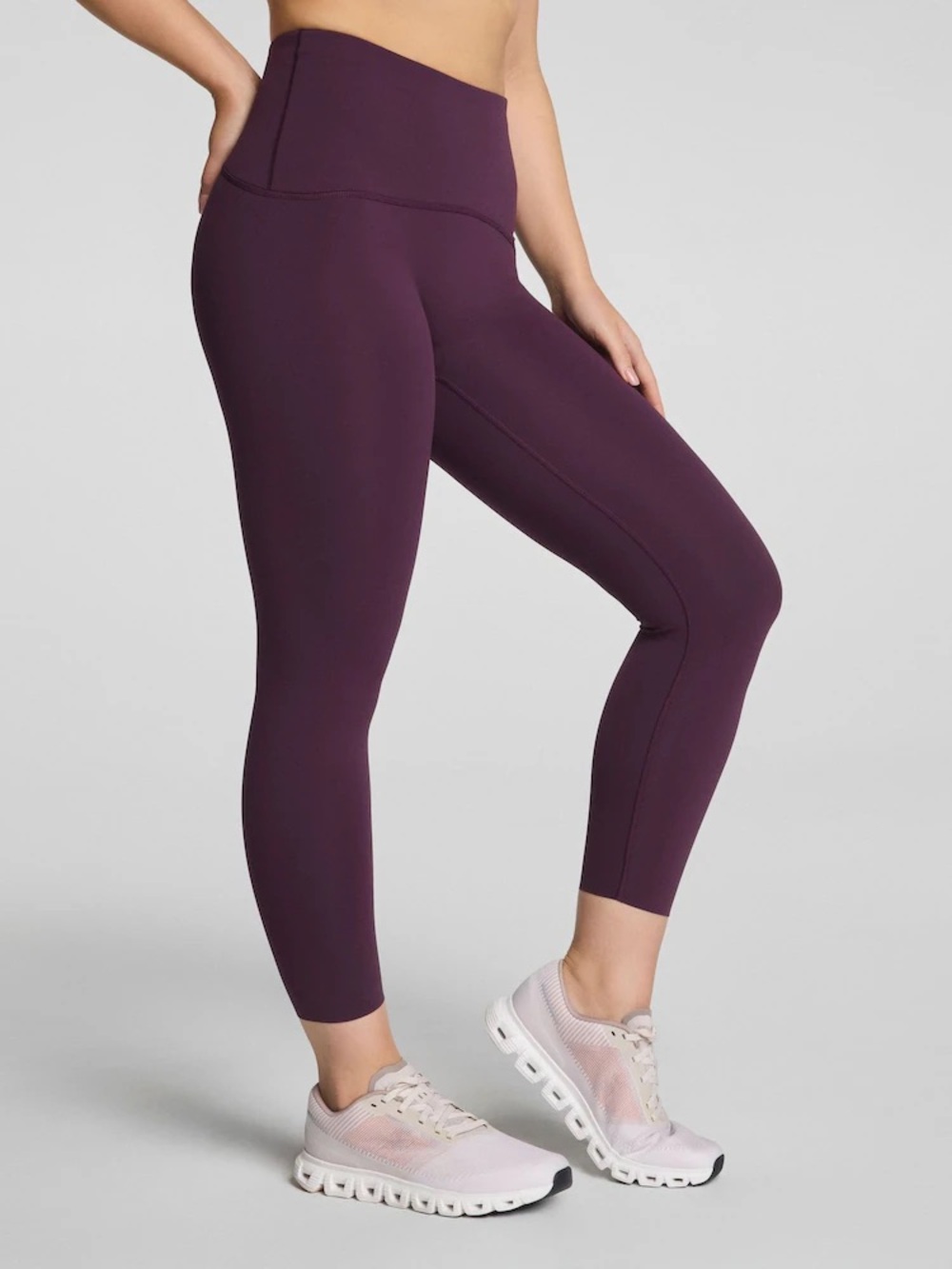Spanx Ponte Ankle Leggings Burgundy Purple Size M